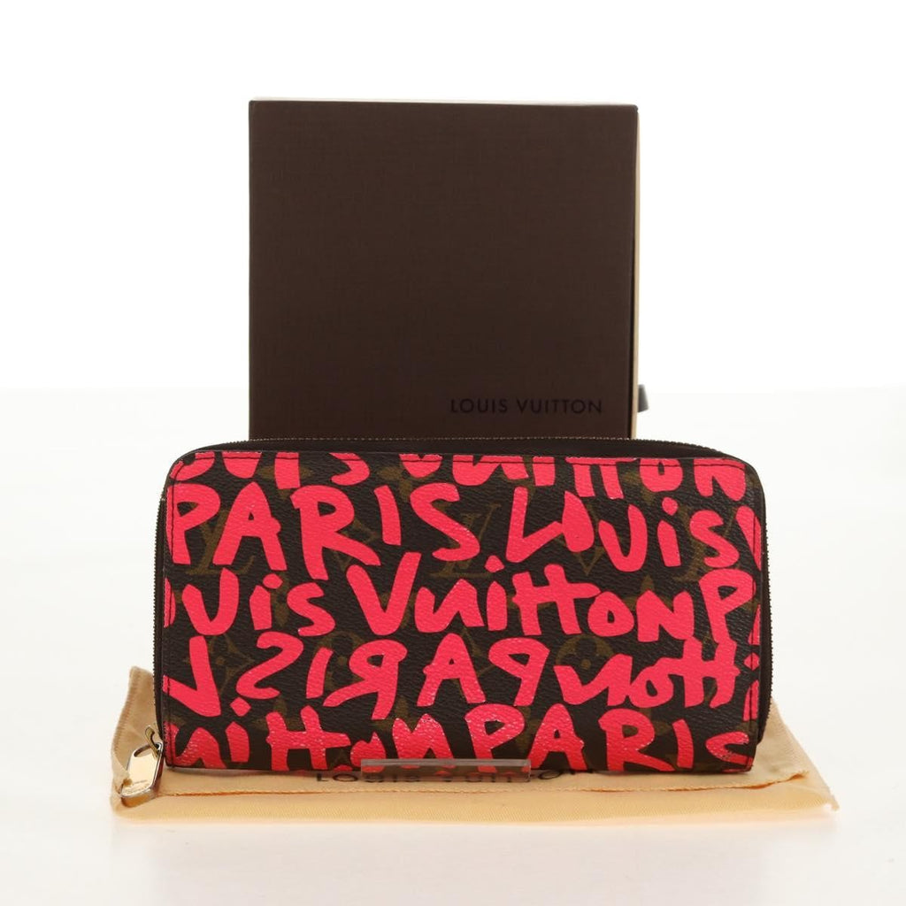 Louis Vuitton Zippy Wallet Nm Monogram Graffiti Pink Canvas Wallets Accessory (Pre-Owned)