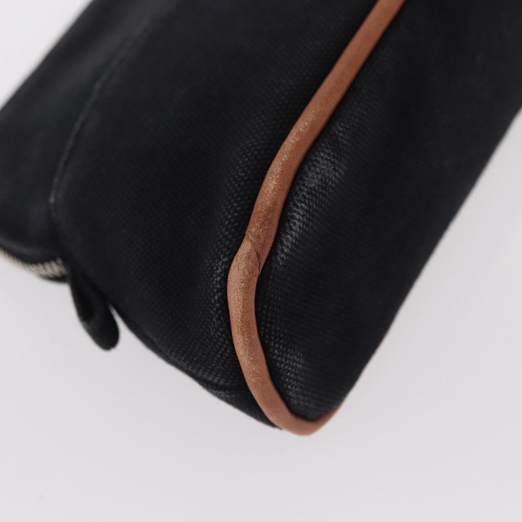 Hermes Bolide Travel Pouch Canvas Black Canvas Clutche & Pouche Bag (Pre-Owned)