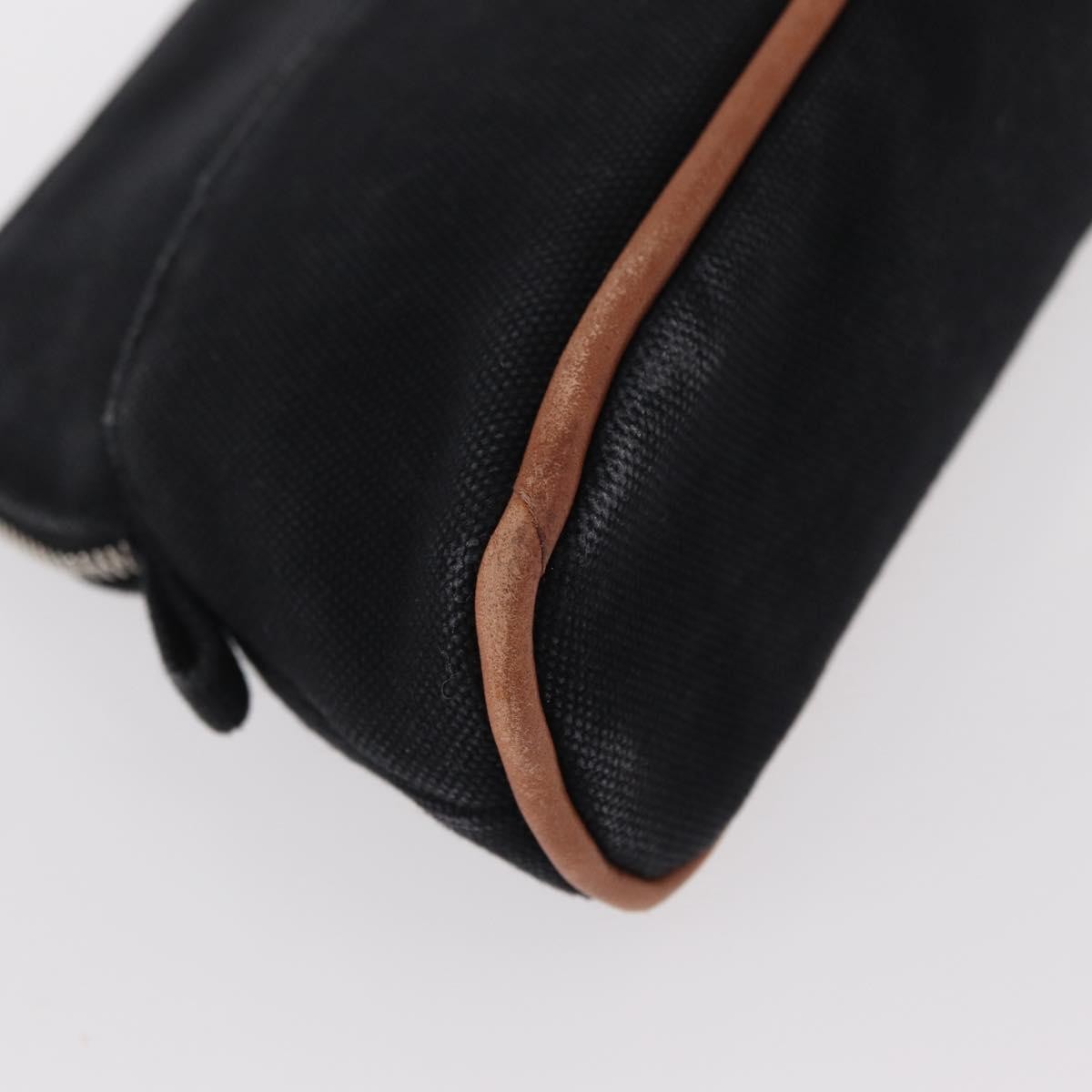 Hermes Bolide Travel Pouch Canvas Black Canvas Clutche & Pouche Bag (Pre-Owned)
