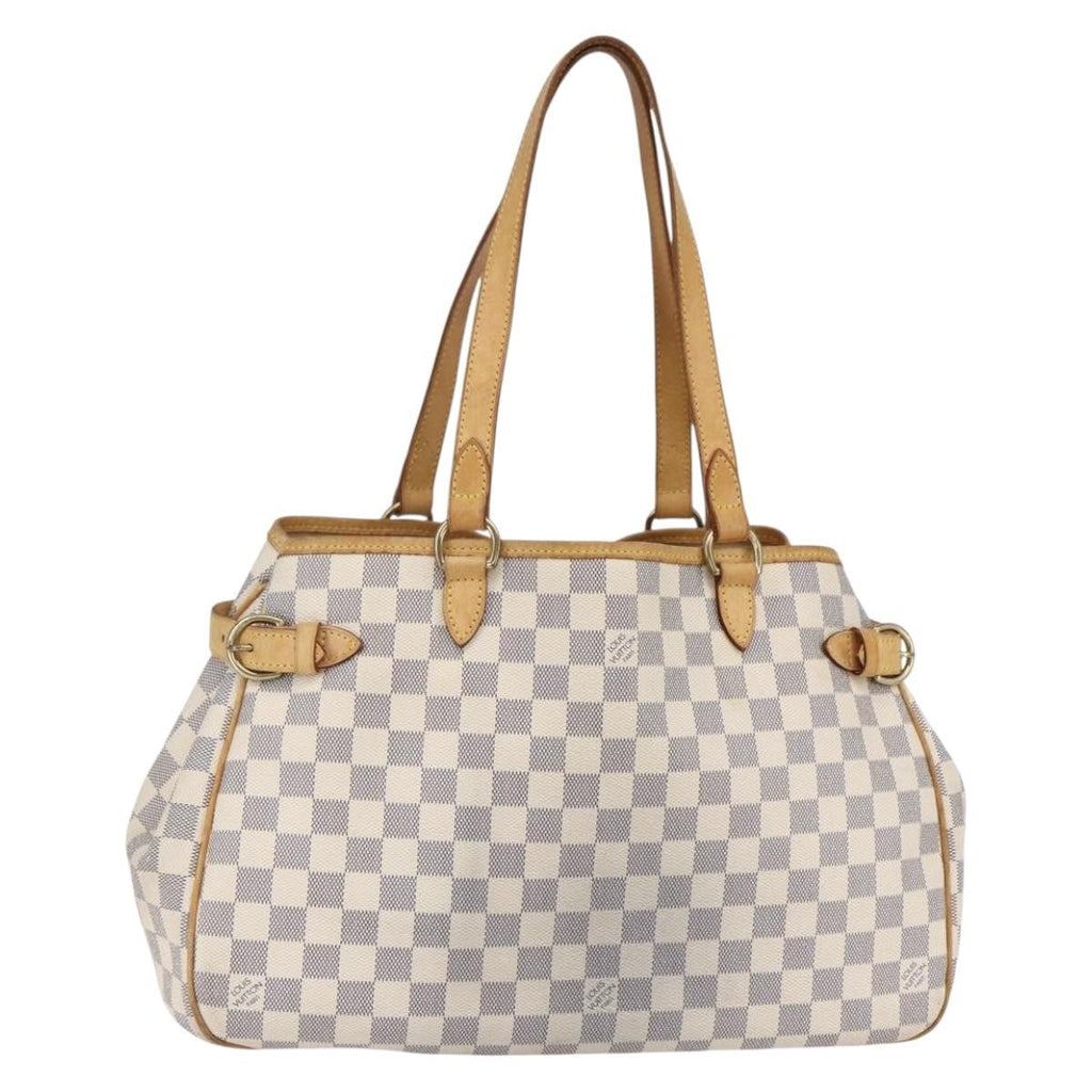 Louis Vuitton Batignolles Handbag Damier White Canvas Tote Bag Bag (Pre-Owned)