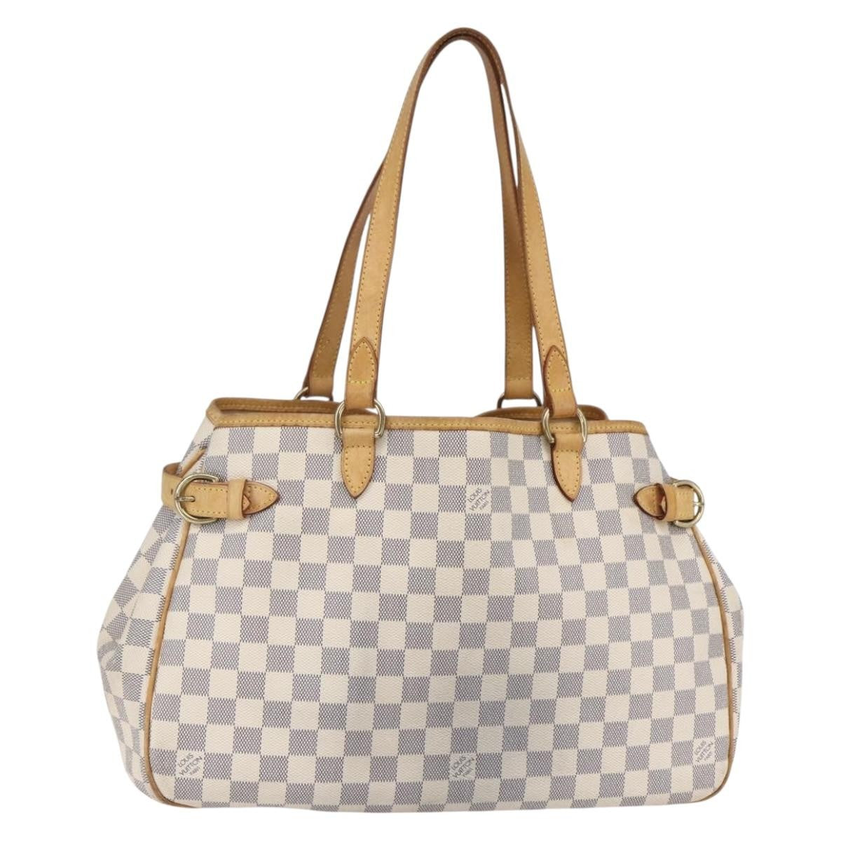 Louis Vuitton Batignolles Handbag Damier White Canvas Tote Bag Bag (Pre-Owned)