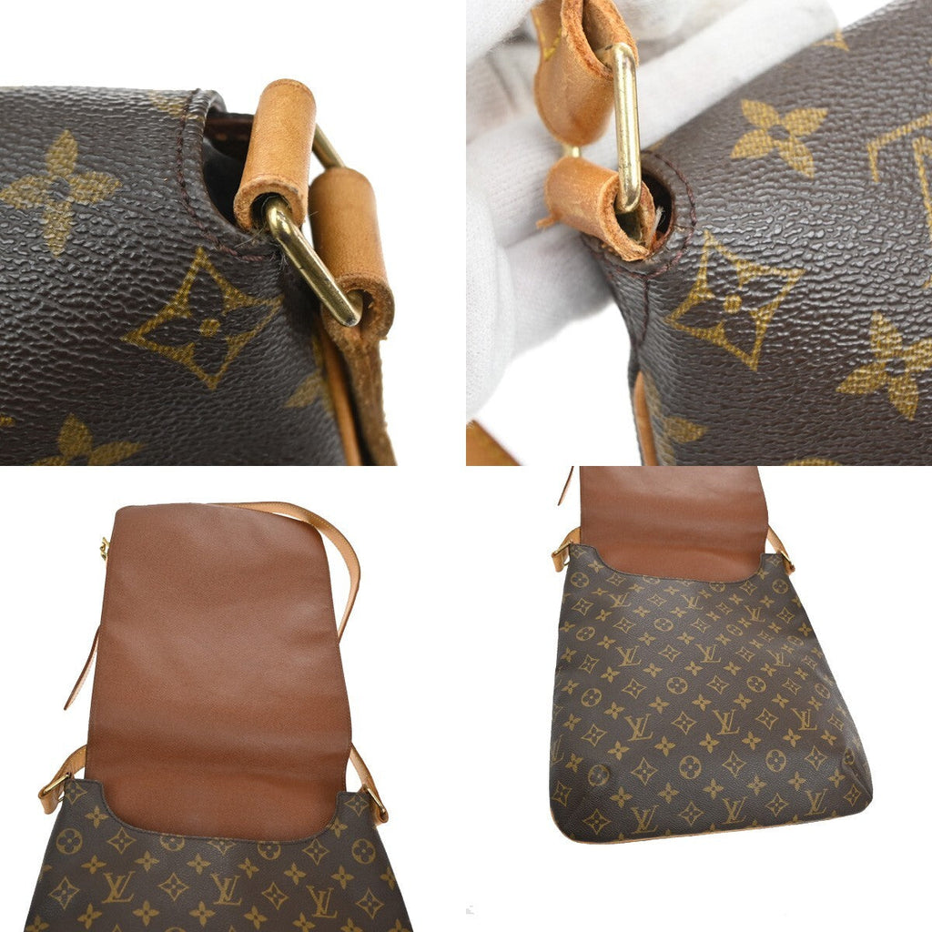 Louis Vuitton Musette Salsa Handbag Monogram Canvas Brown Leather Shoulder Bag Bag (Pre-Owned)