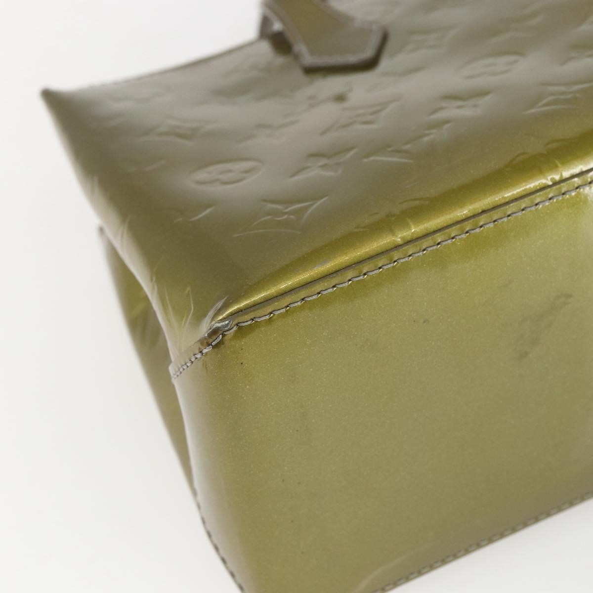 Louis Vuitton Wilshire Handbag Monogram Vernis Green Patent_Leather Handbag (Pre-Owned)