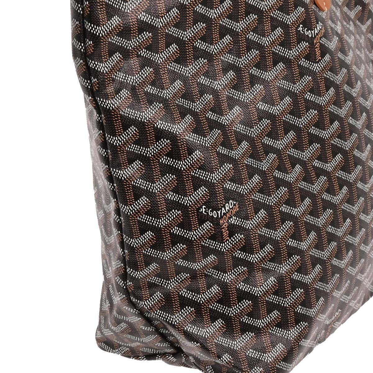 Goyard Saint Louis Tote Coated Canvas Black Canvas Tote Bag Bag (Pre-Owned)