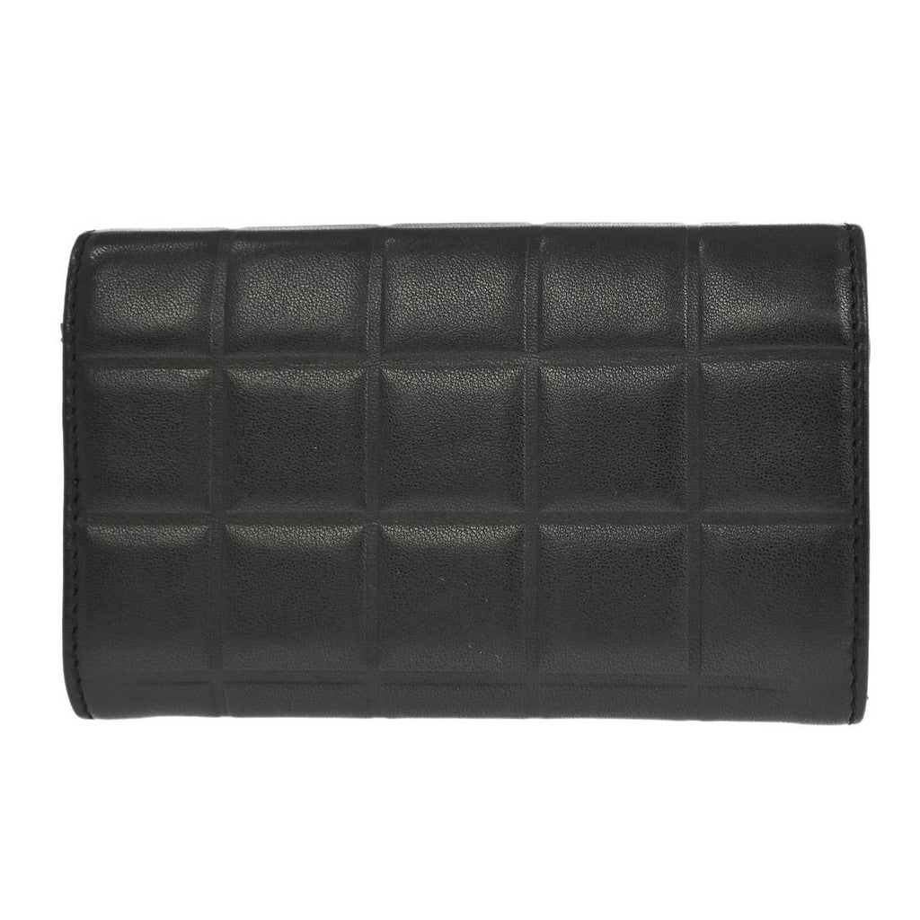 Chanel Chocolate Bar Wallet Lambskin Black Leather Wallets Accessory (Pre-Owned)