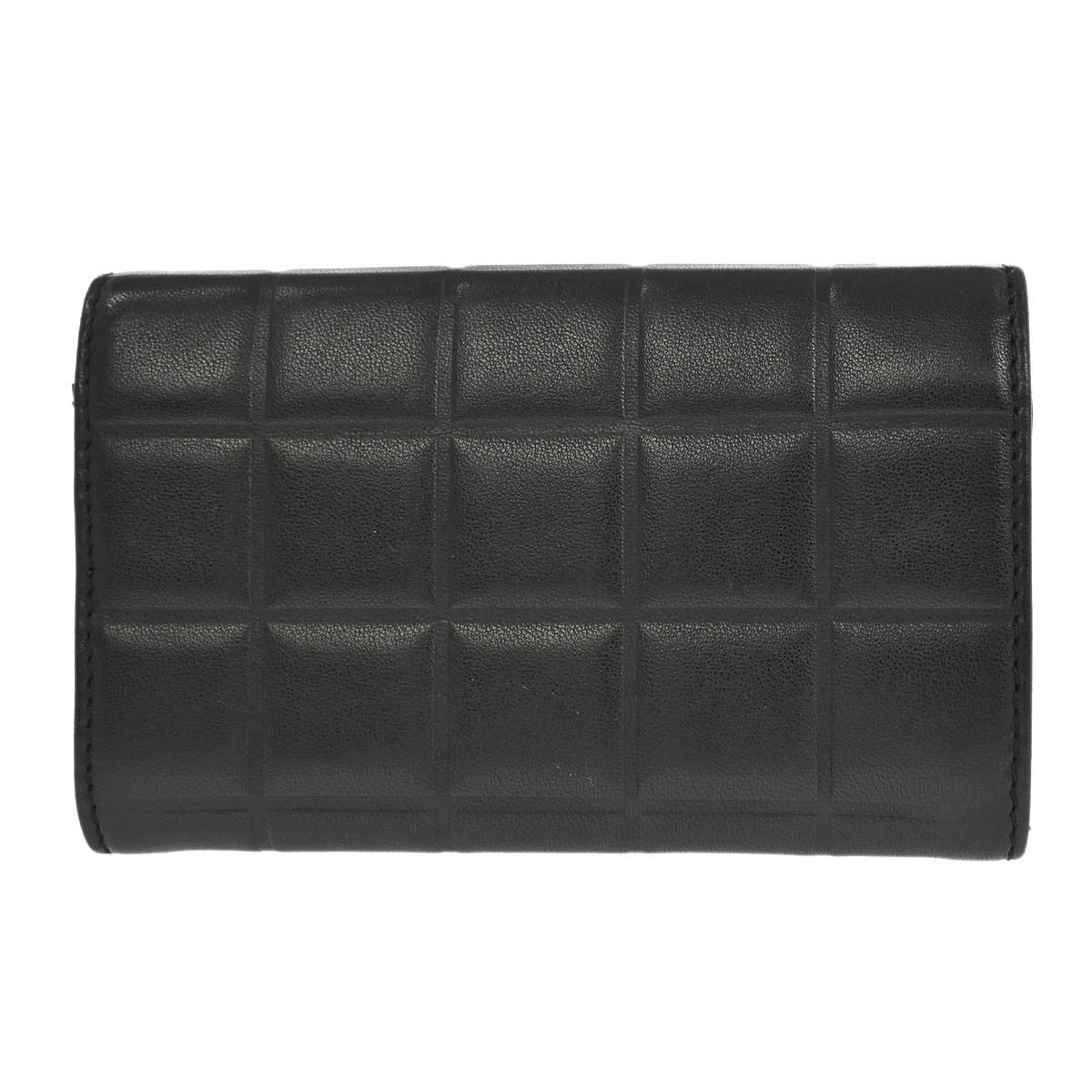 Chanel Chocolate Bar Wallet Lambskin Black Leather Wallets Accessory (Pre-Owned)