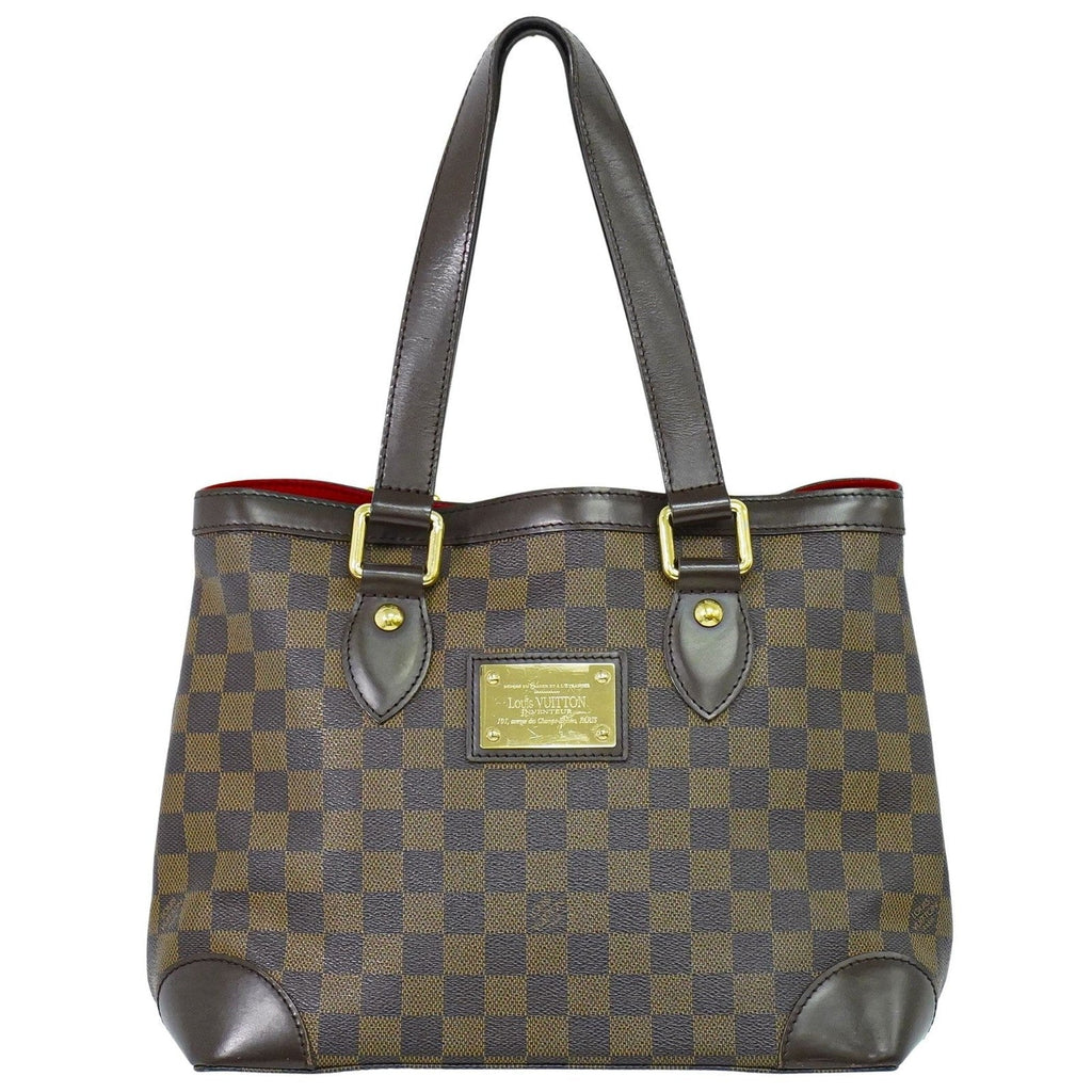 Louis Vuitton Hampstead Handbag Damier Brown Canvas Handbag (Pre-Owned)