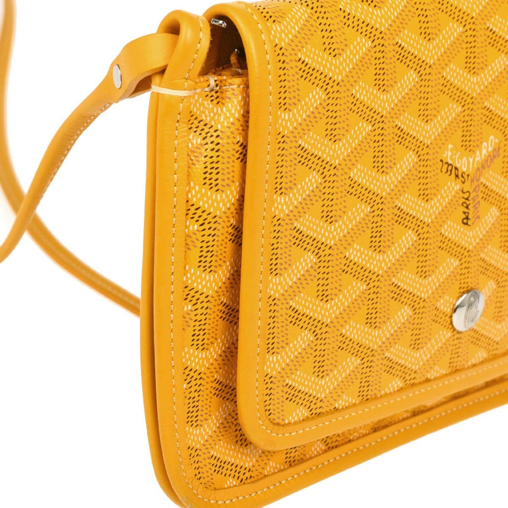 Goyard Plumet Clutch Wallet Coated Canvas Yellow Canvas Shoulder Bag Bag (Pre-Owned)