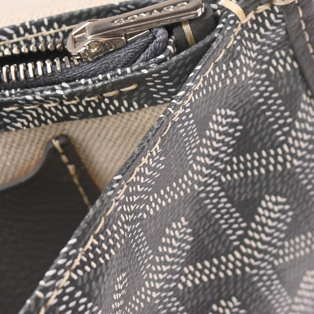Goyard Plumet Clutch Wallet Coated Canvas Gray Canvas Shoulder Bag Bag (Pre-Owned)