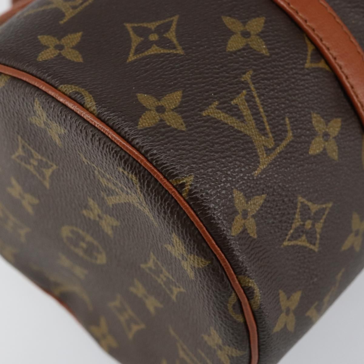Louis Vuitton Papillon Handbag Monogram Canvas Brown Canvas Shoulder Bag Bag (Pre-Owned)