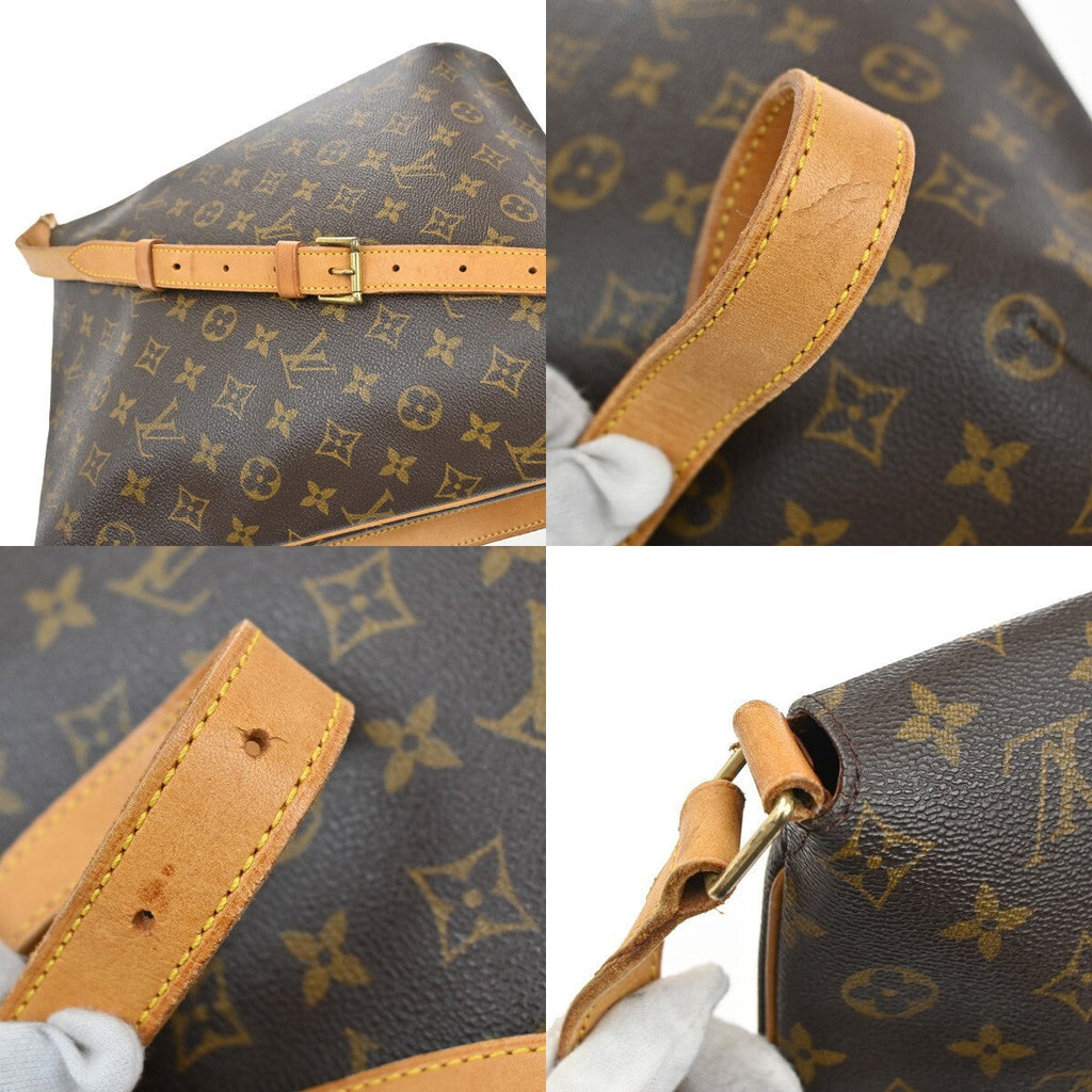 Louis Vuitton Musette Salsa Handbag Monogram Canvas Brown Leather Shoulder Bag Bag (Pre-Owned)