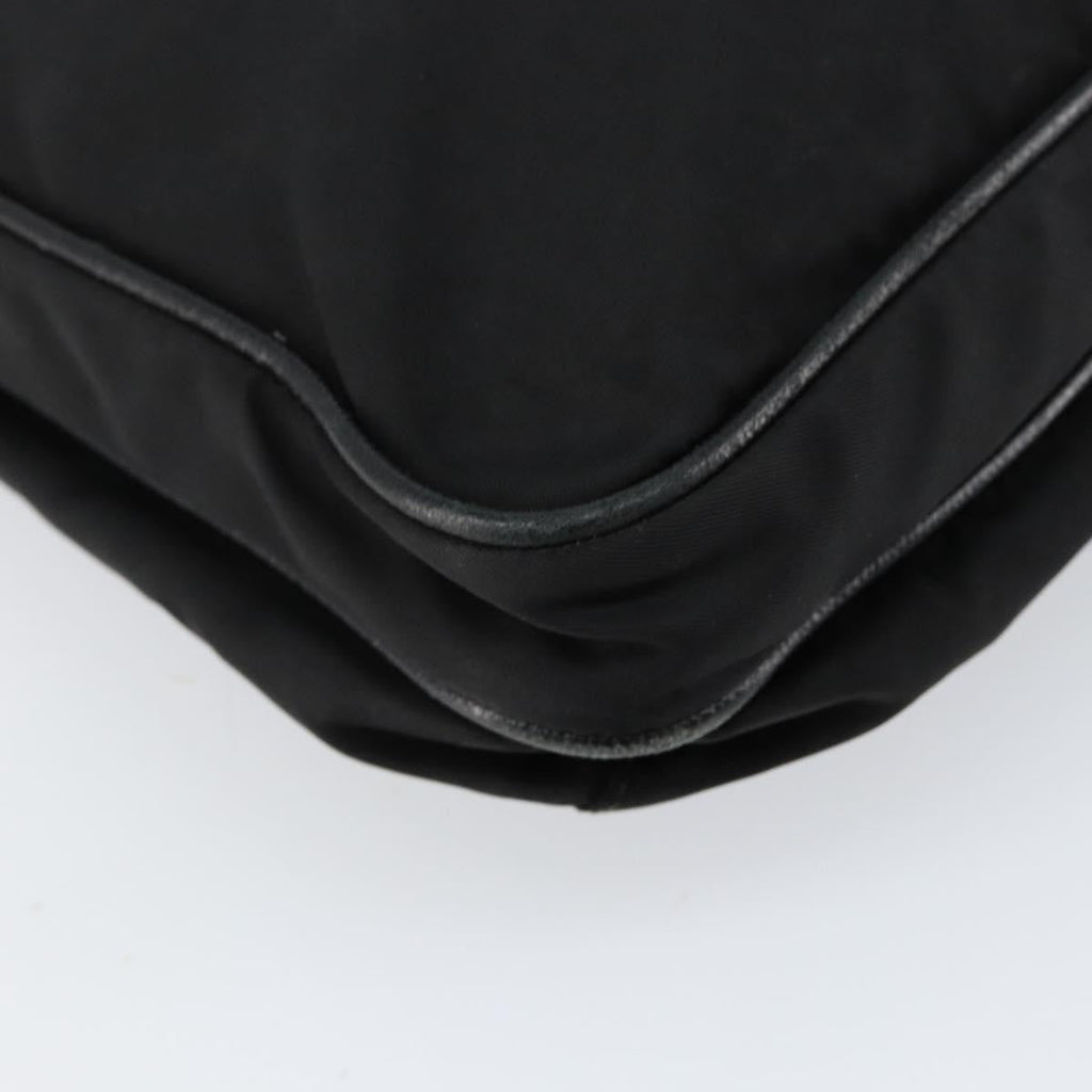 Prada Flat Messenger Bag Tessuto Black Nylon Shoulder Bag Bag (Pre-Owned)