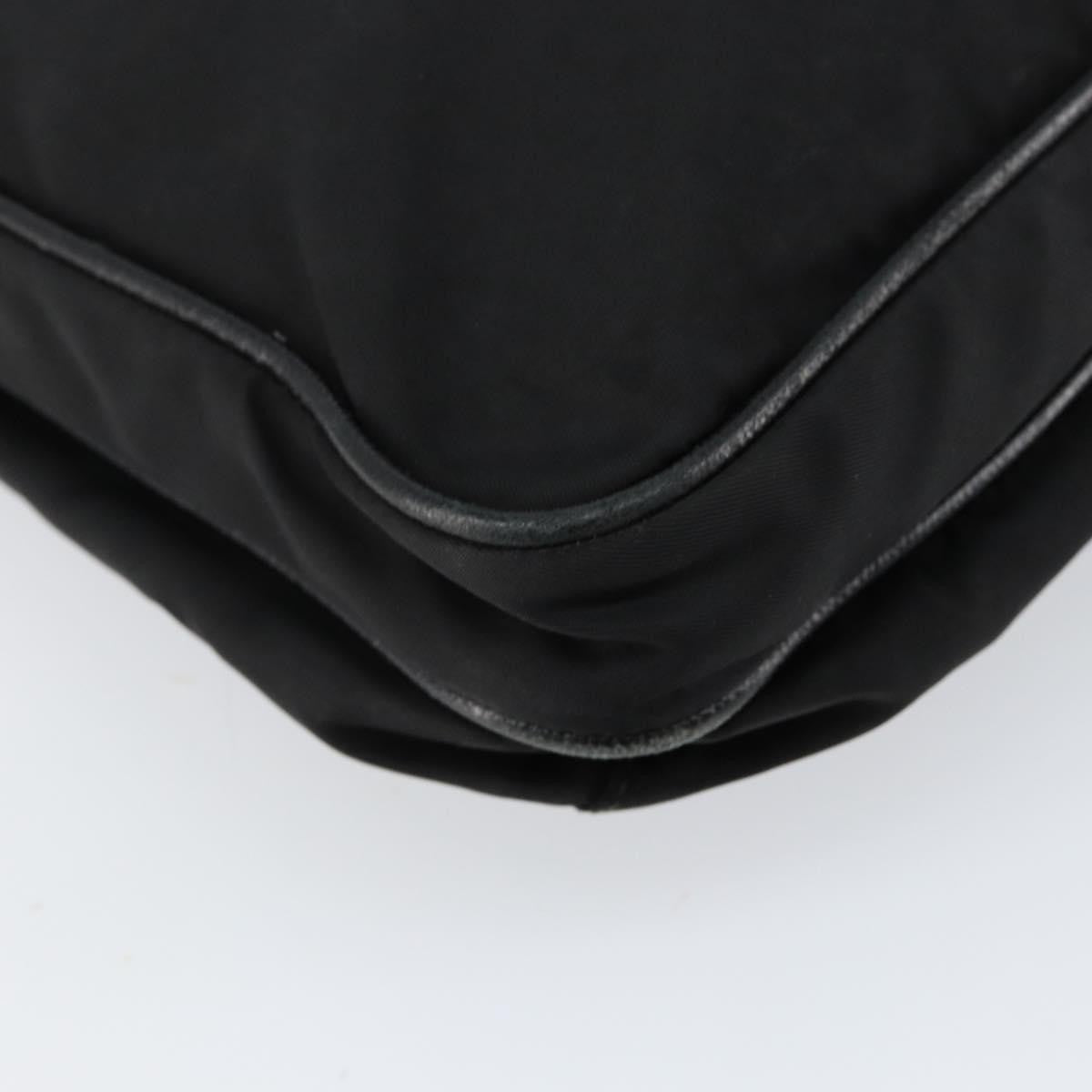 Prada Flat Messenger Bag Tessuto Black Nylon Shoulder Bag Bag (Pre-Owned)