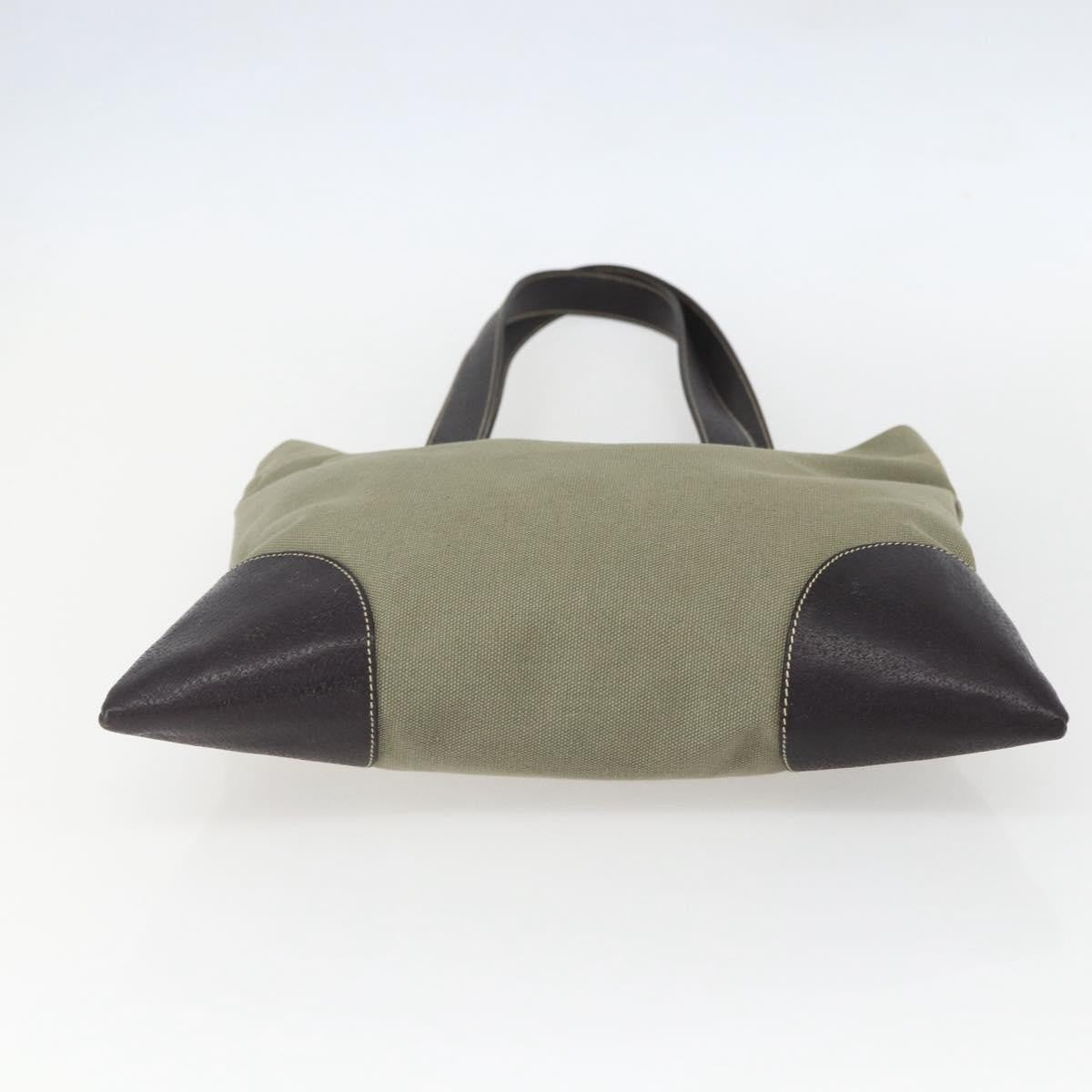 Prada Vintage Tote Canvas Khaki Canvas Tote Bag Bag (Pre-Owned)