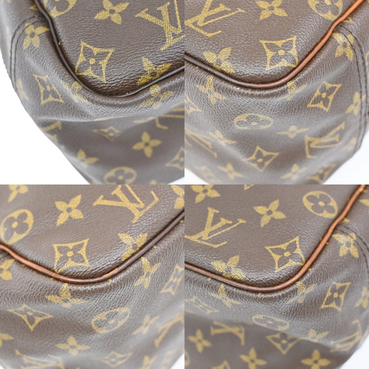 Louis Vuitton Deauville Handbag Monogram Canvas Brown Canvas Handbag (Pre-Owned)