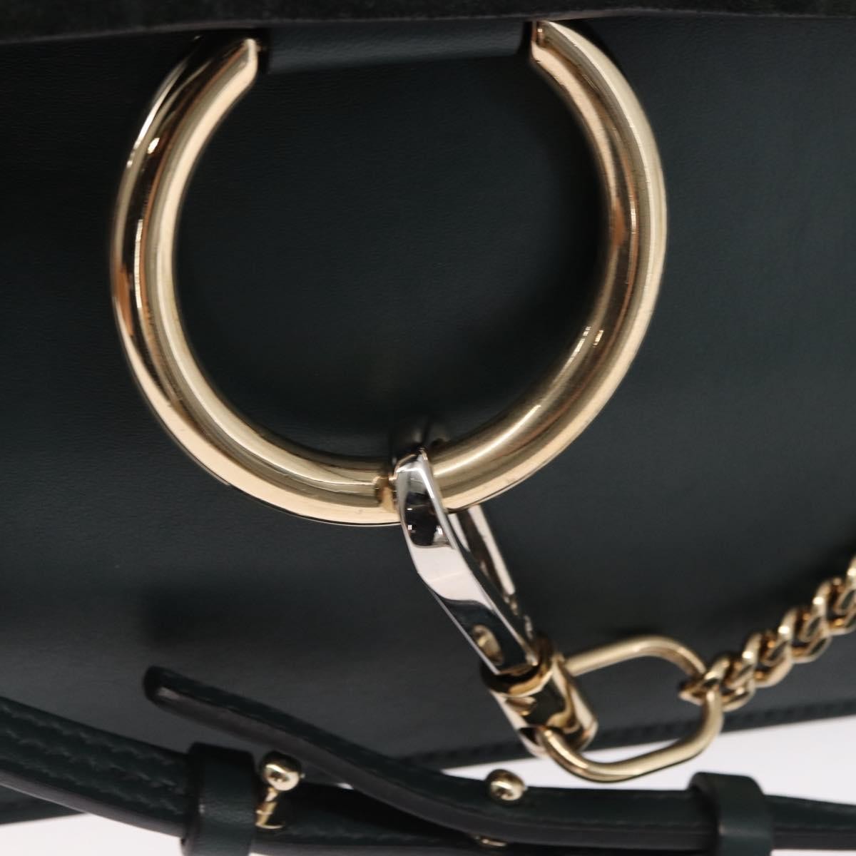 Chloe Faye Shoulder Bag Leather And Suede Khaki Suede Shoulder Bag Bag (Pre-Owned)
