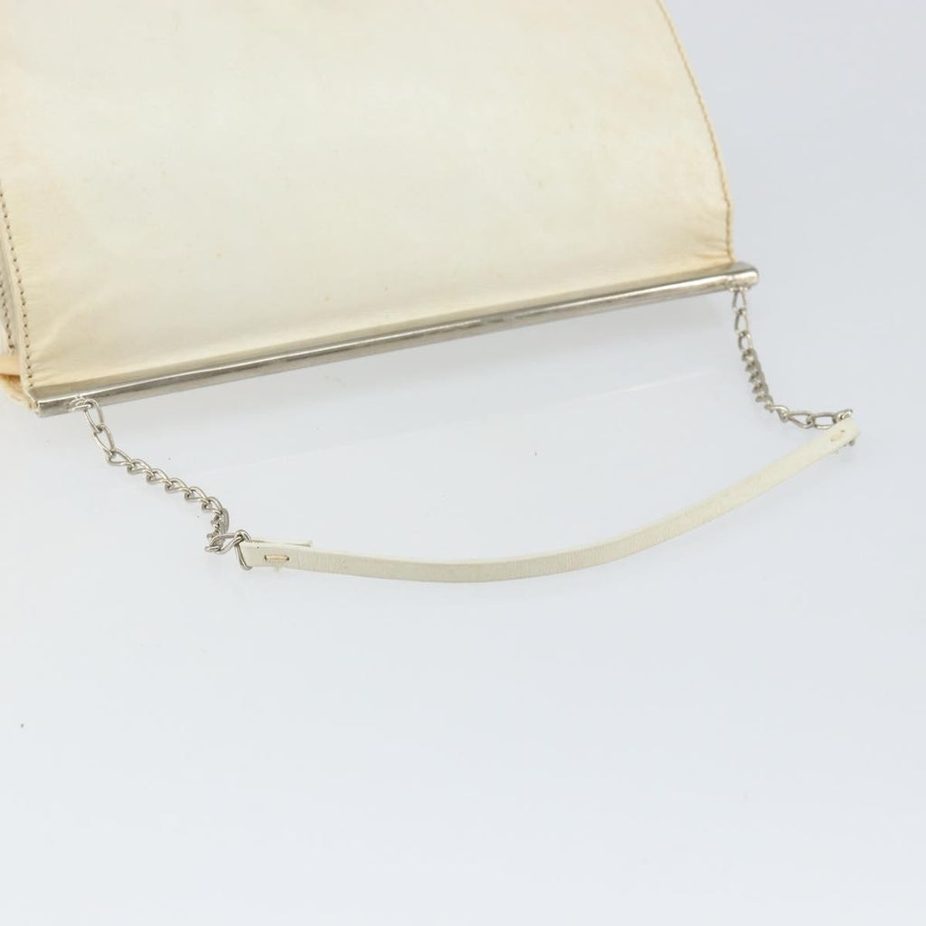 Prada Vintage Shoulder Bag Leather White Leather Shoulder Bag Bag (Pre-Owned)