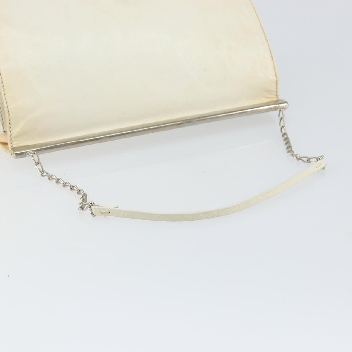 Prada Vintage Shoulder Bag Leather White Leather Shoulder Bag Bag (Pre-Owned)