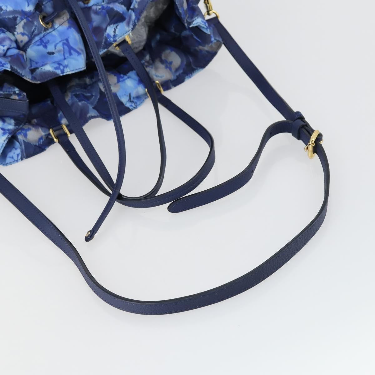 Louis Vuitton Noefull Handbag Ikat Nylon Blue Nylon Handbag (Pre-Owned)