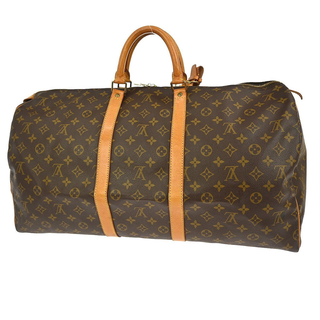 Louis Vuitton Keepall Bag Monogram Canvas Brown Canvas Travel Bag Bag (Pre-Owned)