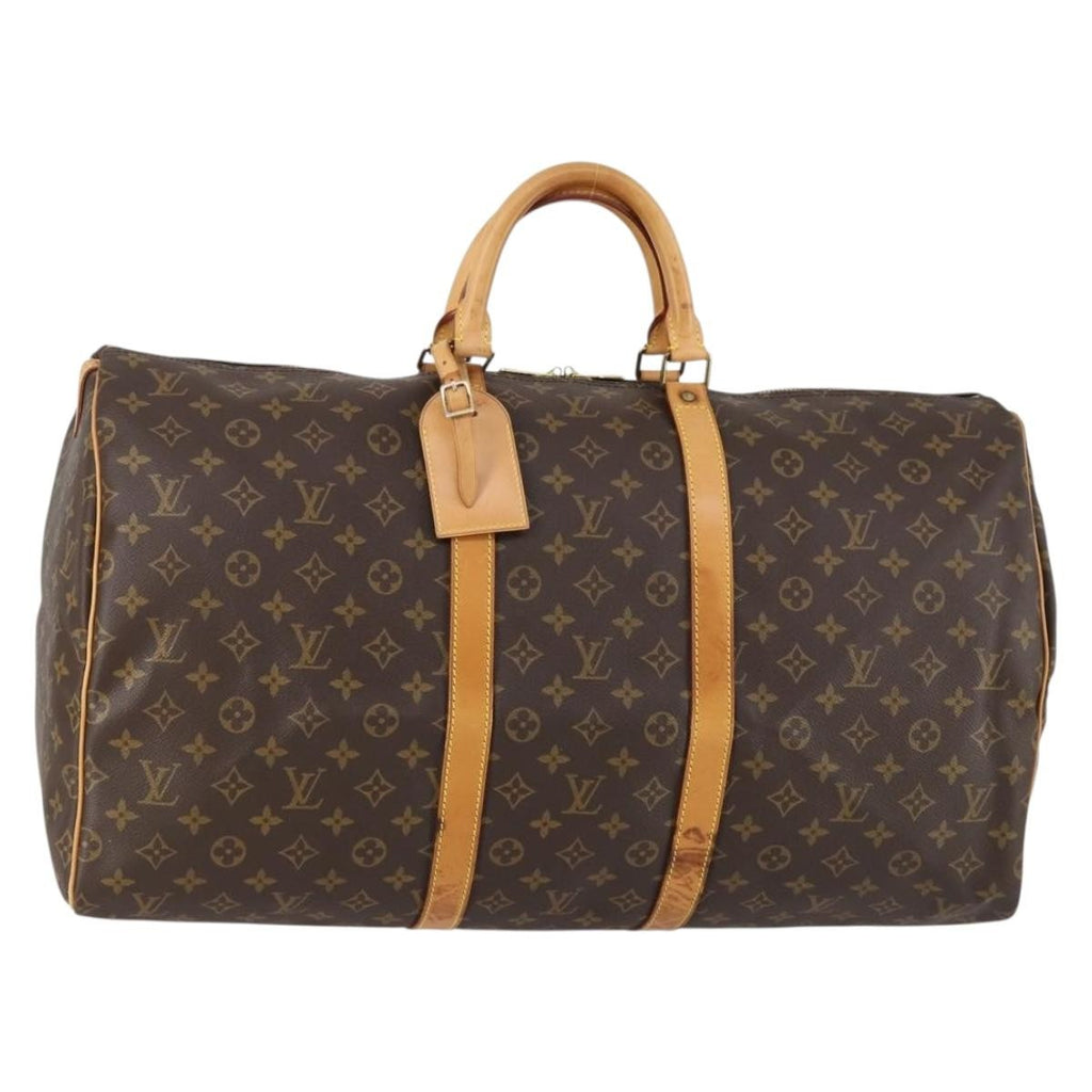 Louis Vuitton Keepall Bag Monogram Canvas Brown Canvas Travel Bag Bag (Pre-Owned)