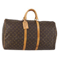 Louis Vuitton Keepall Bag Monogram Canvas Brown Canvas Travel Bag Bag (Pre-Owned)
