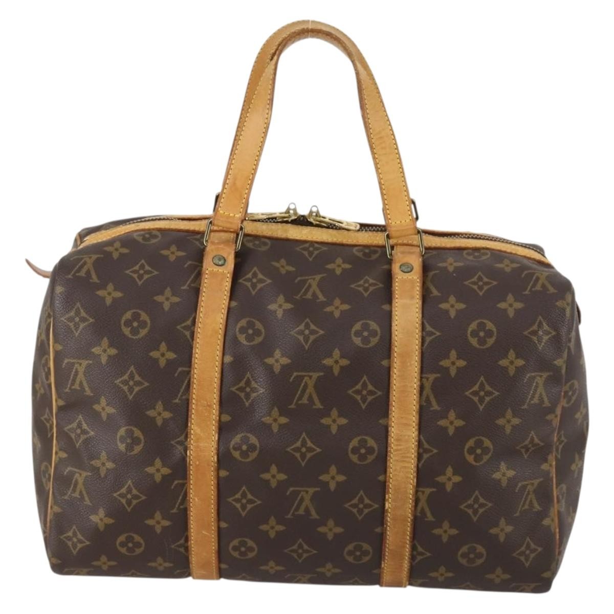 Louis Vuitton Sac Souple Handbag Monogram Canvas Brown Canvas Travel Bag Bag (Pre-Owned)