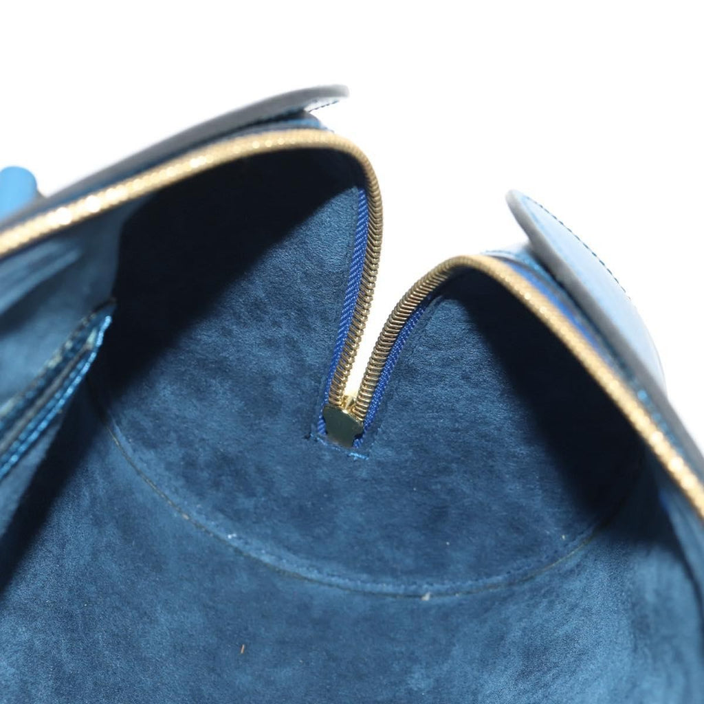 Louis Vuitton Soufflot Handbag Epi Leather Blue Leather Handbag (Pre-Owned)