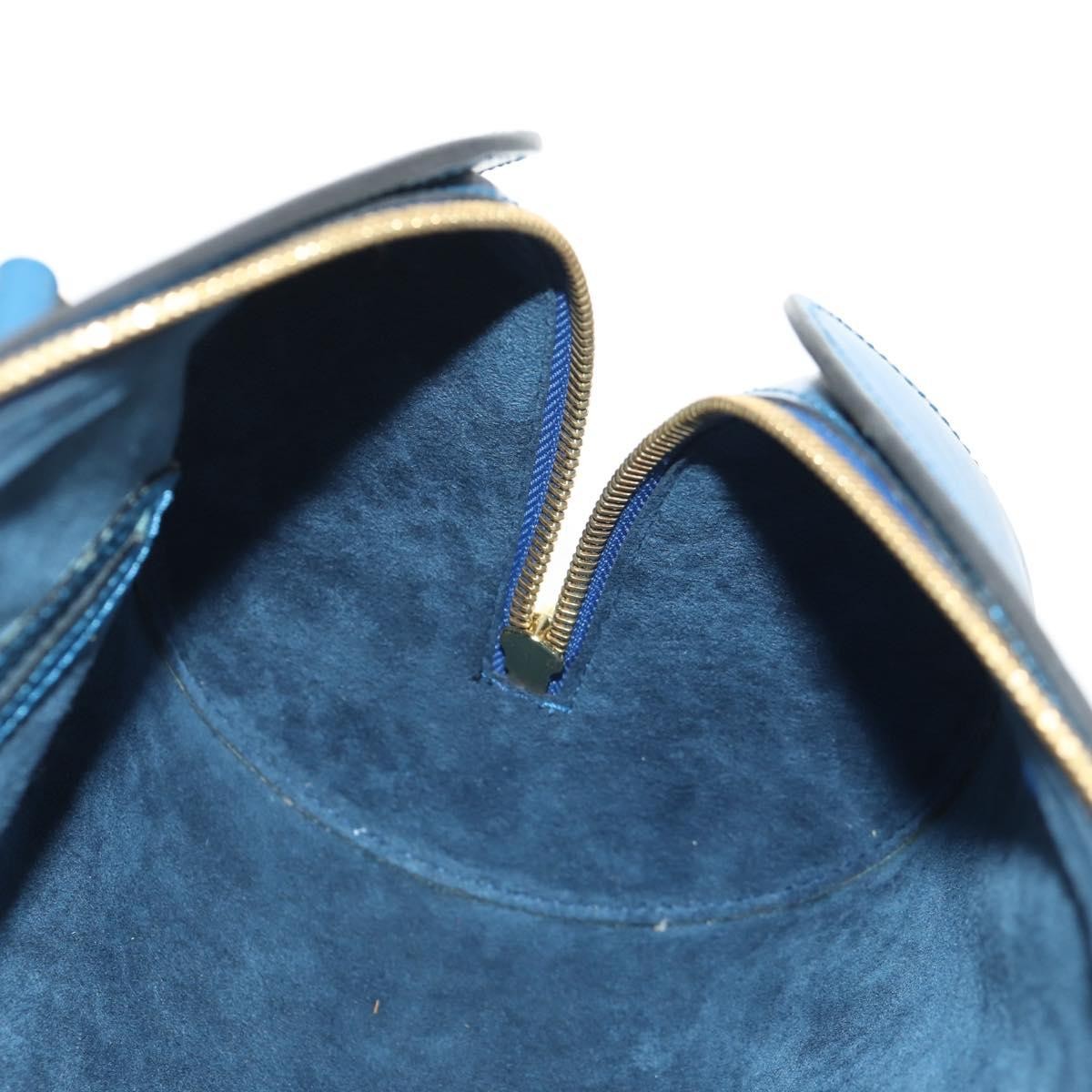 Louis Vuitton Soufflot Handbag Epi Leather Blue Leather Handbag (Pre-Owned)