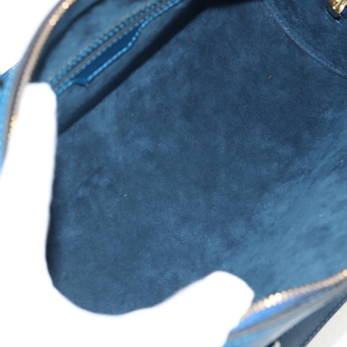 Louis Vuitton Soufflot Handbag Epi Leather Blue Leather Handbag (Pre-Owned)