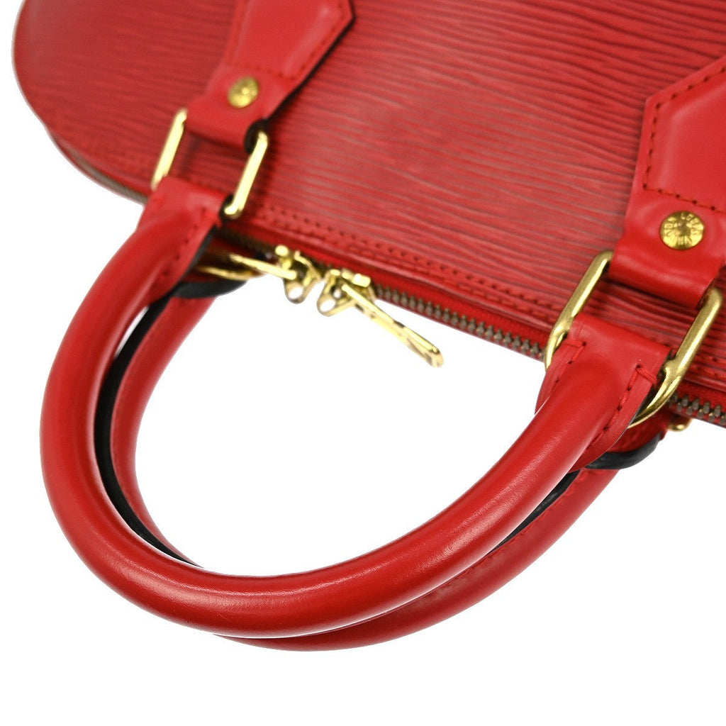 Louis Vuitton Alma Handbag Epi Leather Red Leather Handbag (Pre-Owned)
