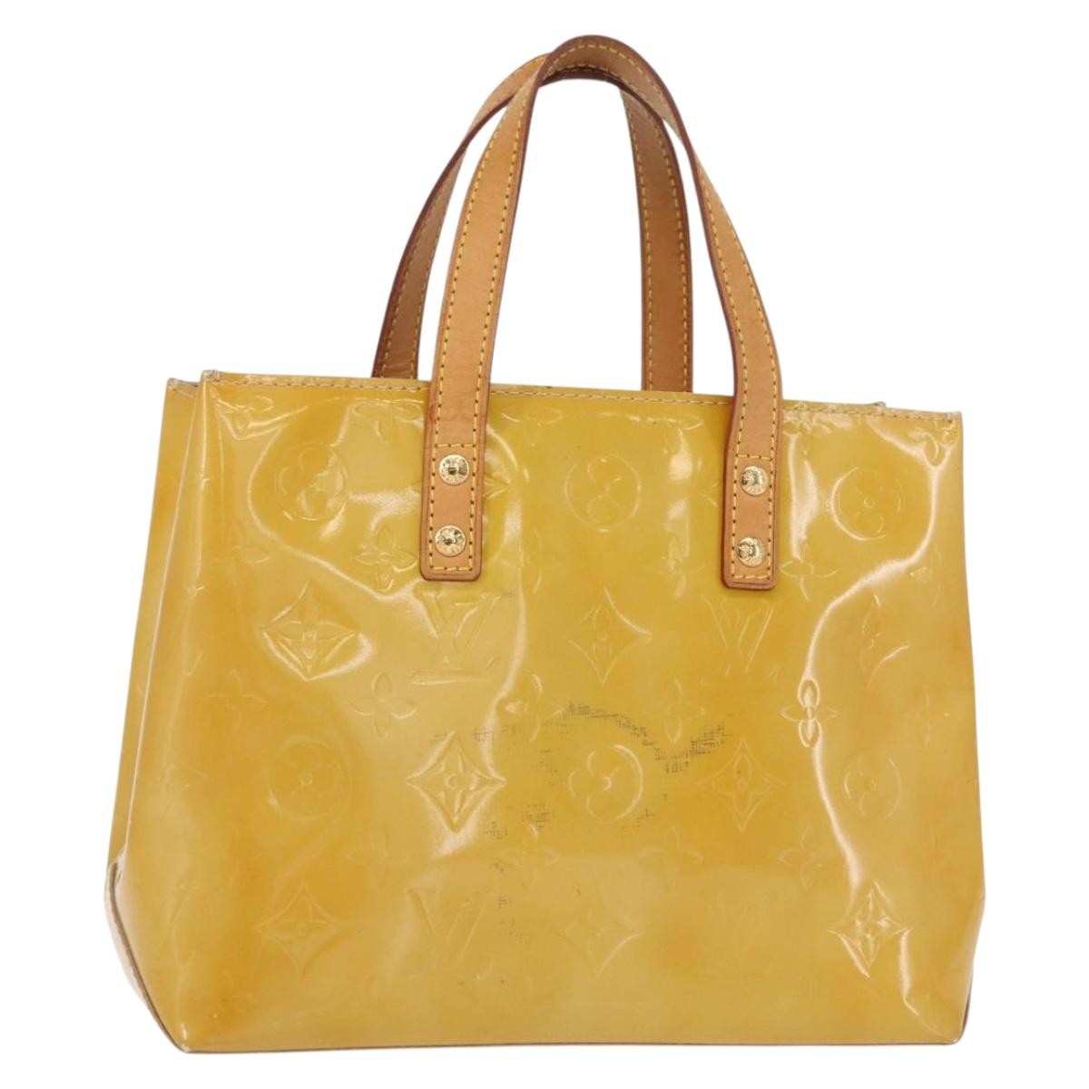 Louis Vuitton Reade Handbag Monogram Vernis Beige Patent_Leather Handbag (Pre-Owned)