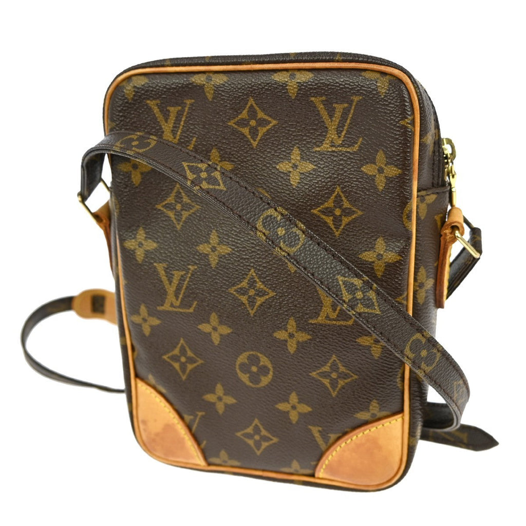 Louis Vuitton Danube Handbag Monogram Canvas Brown Canvas Shoulder Bag Bag (Pre-Owned)