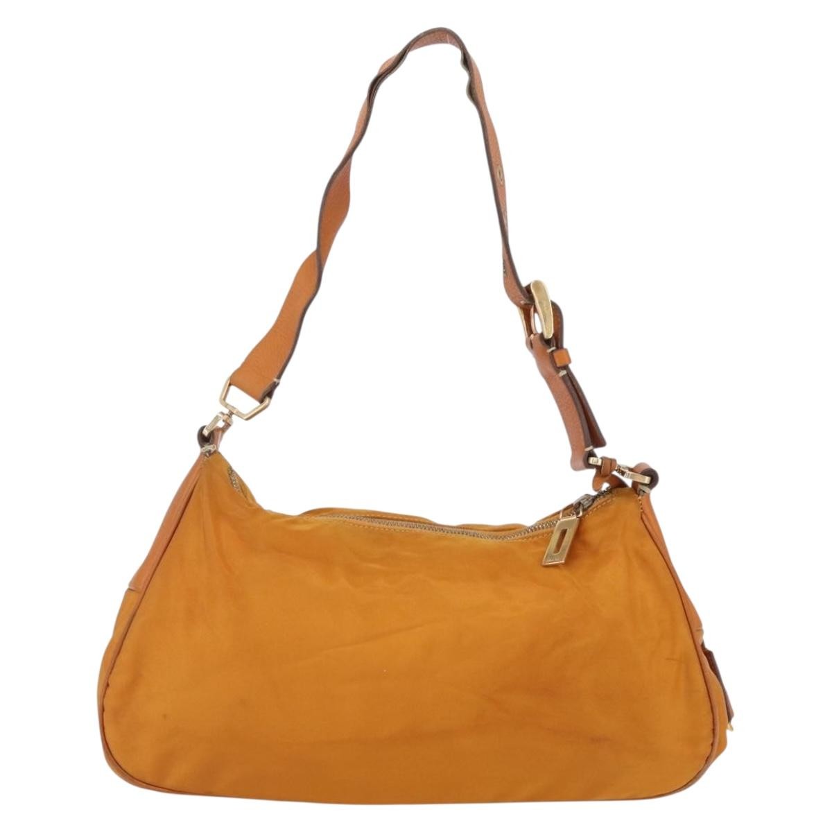 Prada Vintage Shoulder Bag Tessuto Orange Nylon Shoulder Bag Bag (Pre-Owned)