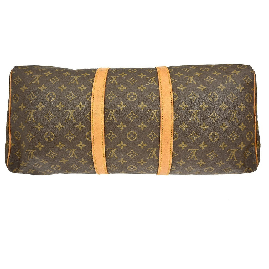 Louis Vuitton Keepall Bag Monogram Canvas Brown Canvas Travel Bag Bag (Pre-Owned)