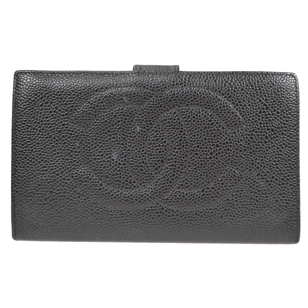 Chanel Timeless Cc French Wallet Caviar Black Leather Wallets Accessory (Pre-Owned)