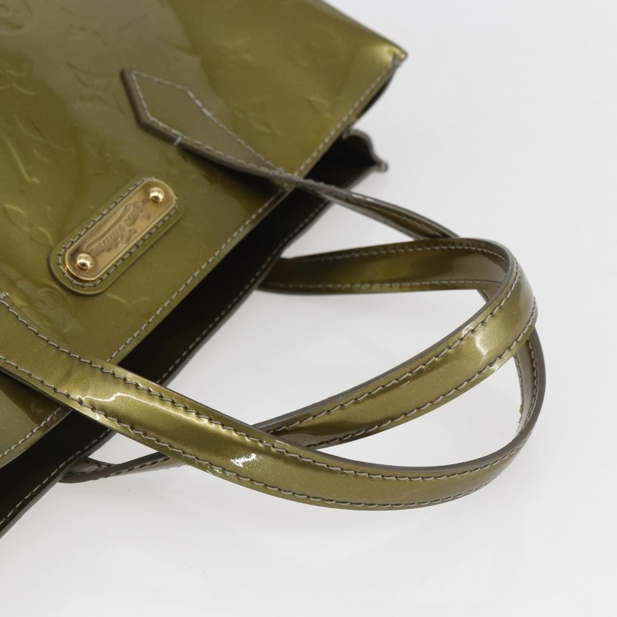 Louis Vuitton Wilshire Handbag Monogram Vernis Green Patent_Leather Handbag (Pre-Owned)