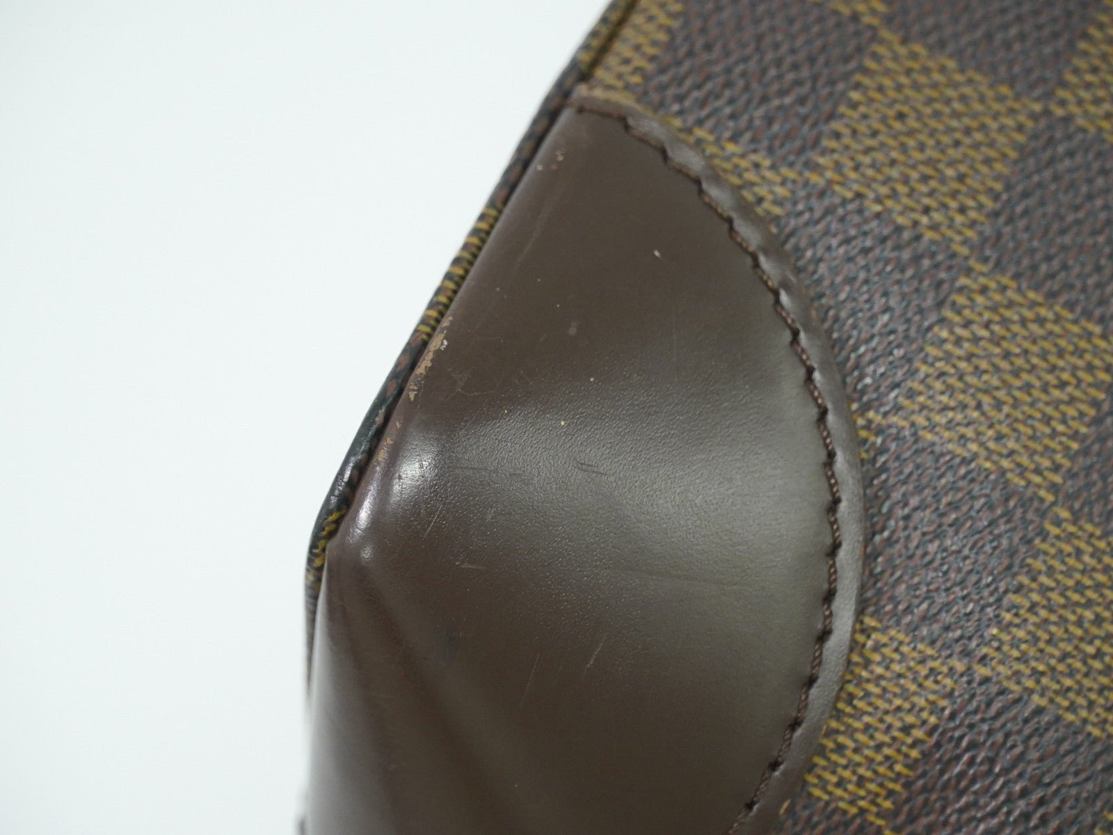 Louis Vuitton Hampstead Handbag Damier Brown Canvas Handbag (Pre-Owned)