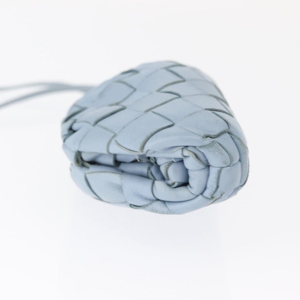 Bottega Veneta The Pouch Intrecciato Nappa Blue Leather Clutche & Pouche Bag (Pre-Owned)