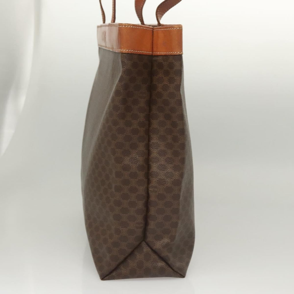 Celine Vintage Macadam Tote Bag Canvas Brown Canvas Tote Bag Bag (Pre-Owned)
