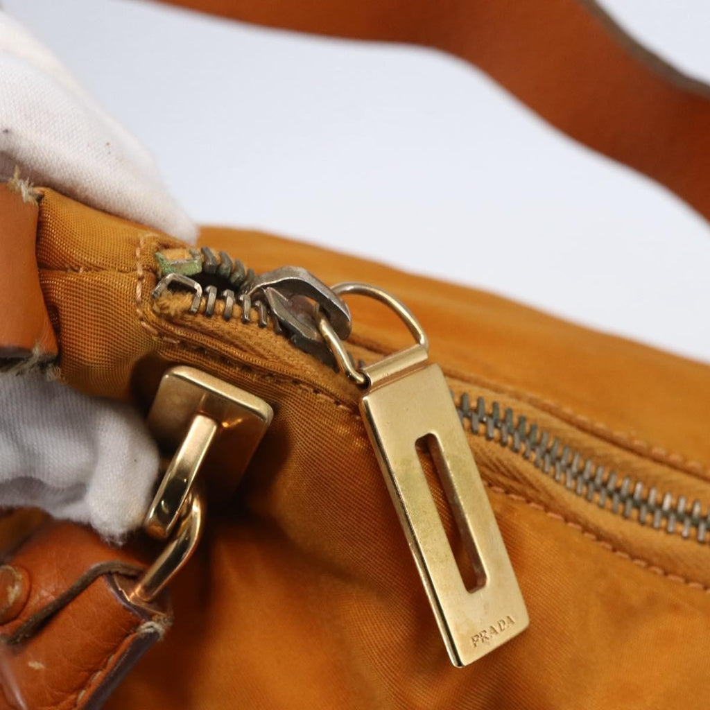 Prada Vintage Shoulder Bag Tessuto Orange Nylon Shoulder Bag Bag (Pre-Owned)