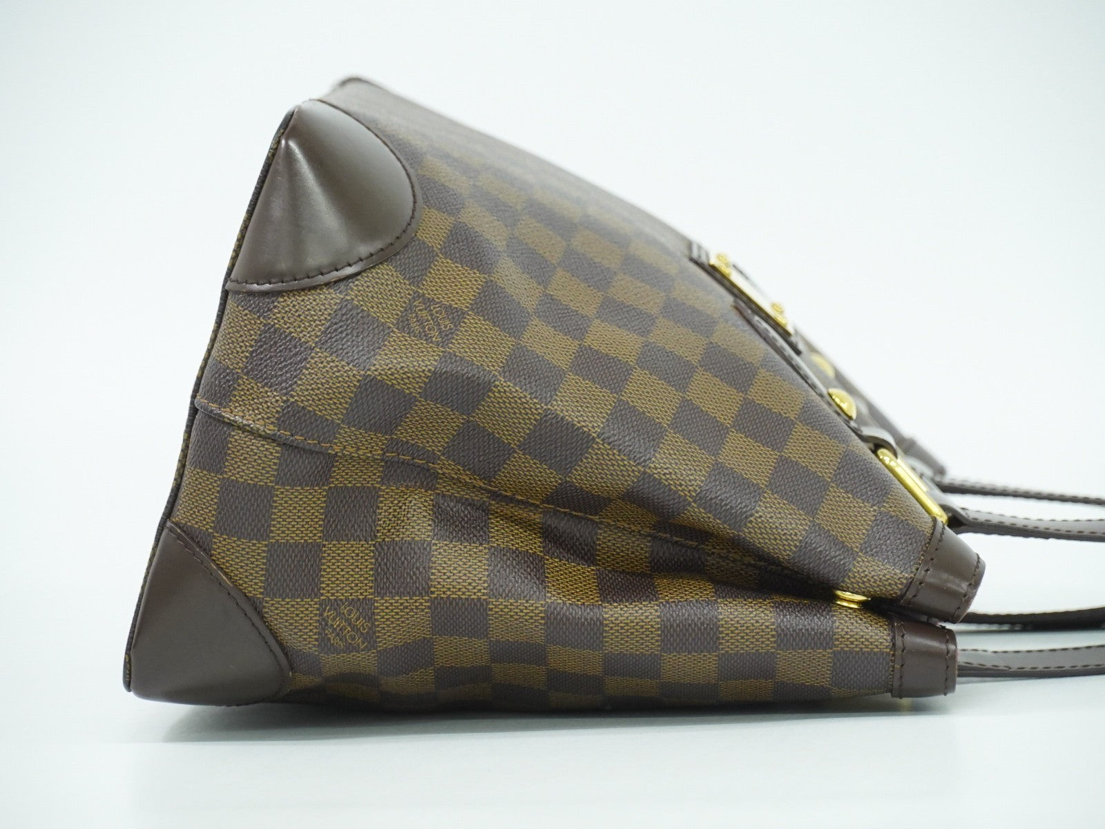 Louis Vuitton Hampstead Handbag Damier Brown Canvas Handbag (Pre-Owned)