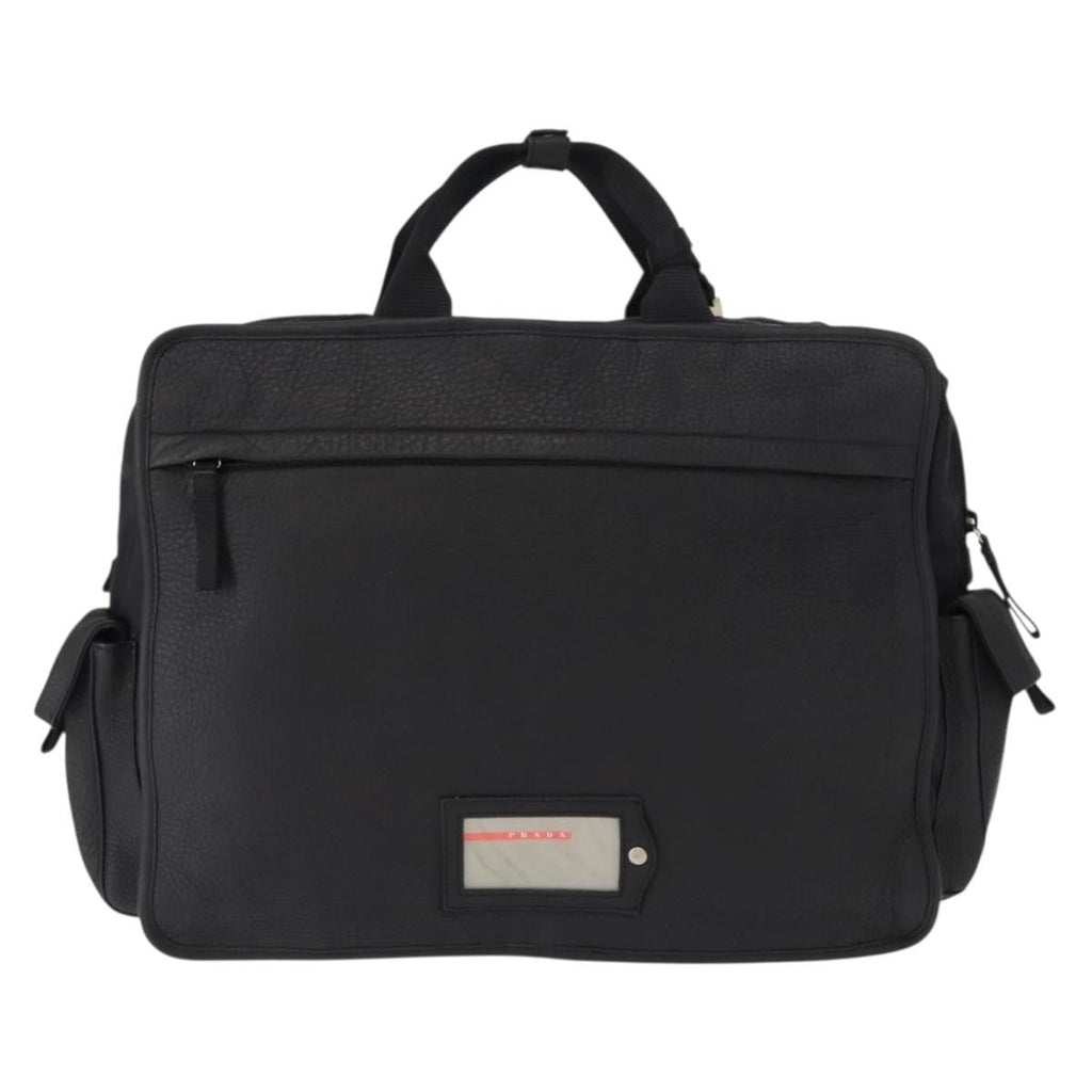 Prada Sport Briefcase Nylon And Leather Black Nylon Briefcase Bag (Pre-Owned)