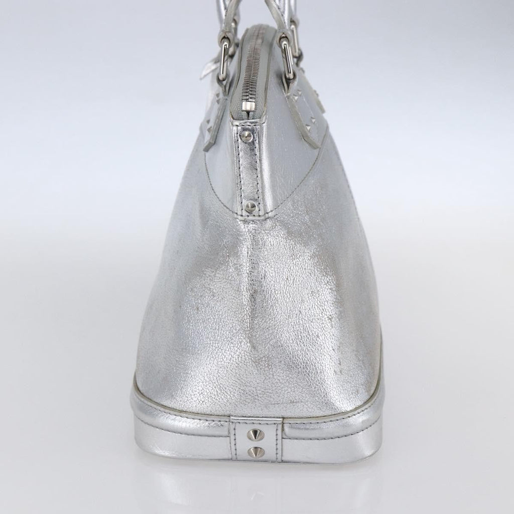 Louis Vuitton Suhali Lockit Handbag Leather Silver Leather Handbag (Pre-Owned)