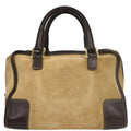 Loewe Amazona Bag Suede Beige Suede Handbag (Pre-Owned)