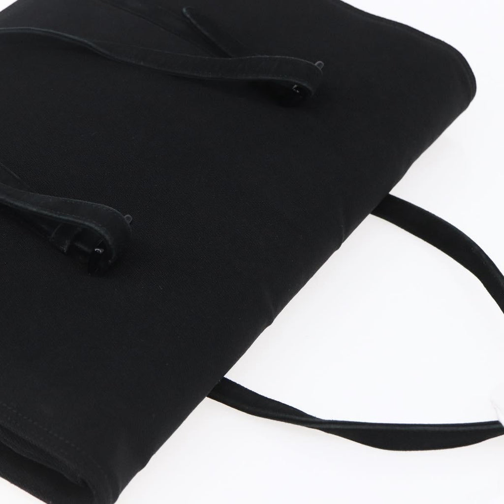 Prada Vintage Handbag Cotton Black Cotton Handbag (Pre-Owned)