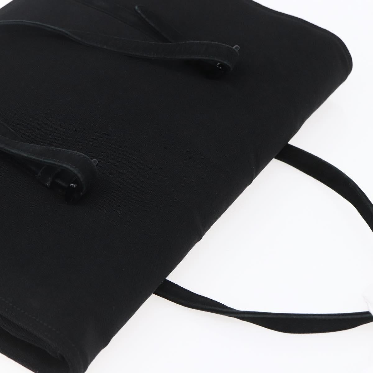 Prada Vintage Handbag Cotton Black Cotton Handbag (Pre-Owned)