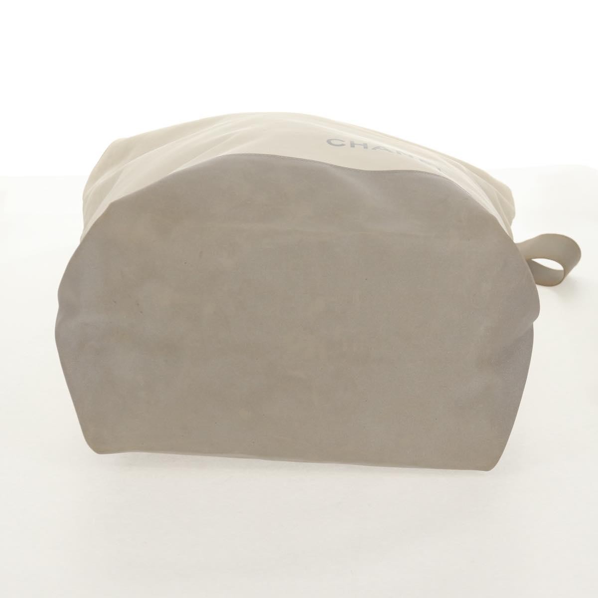 Chanel Sport Tote Nylon Gray Nylon Tote Bag Bag (Pre-Owned)