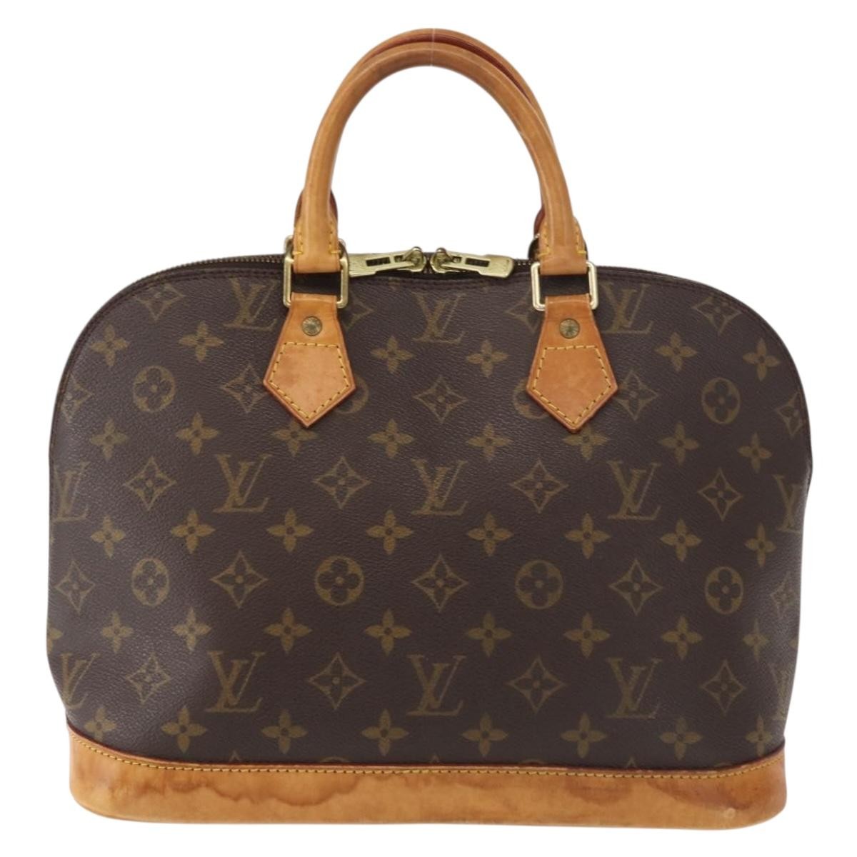 Louis Vuitton Alma Handbag Monogram Canvas Brown Canvas Handbag (Pre-Owned)