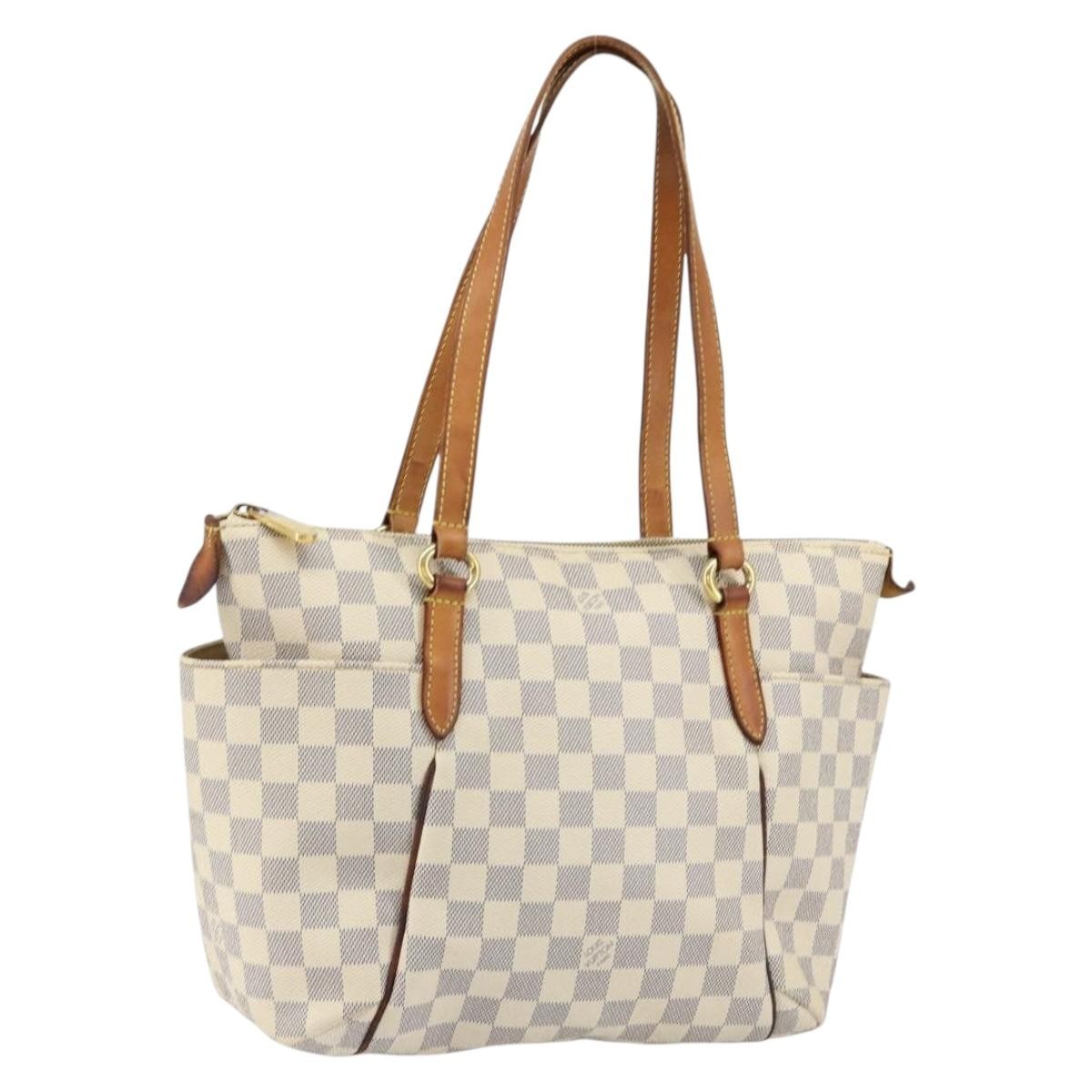 Louis Vuitton Totally Handbag Damier White Canvas Tote Bag Bag (Pre-Owned)